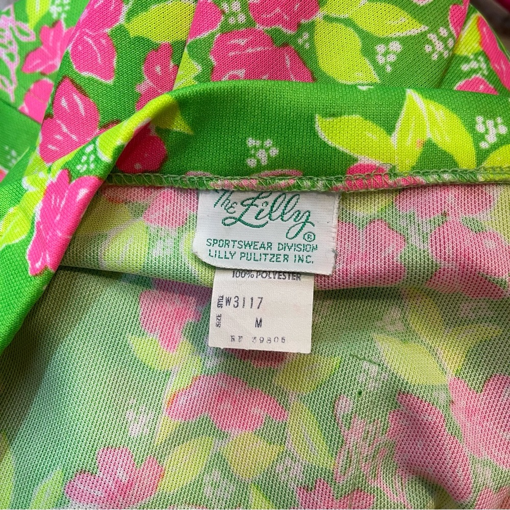 Vintage 70s 80s "The Lilly" Lilly Pulitzer Vibrant Polyester Skirt - Picture 8 of 12